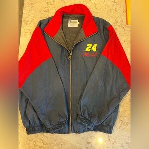 Kids Navy & Red Racing Puffer Jacket with Number 24
